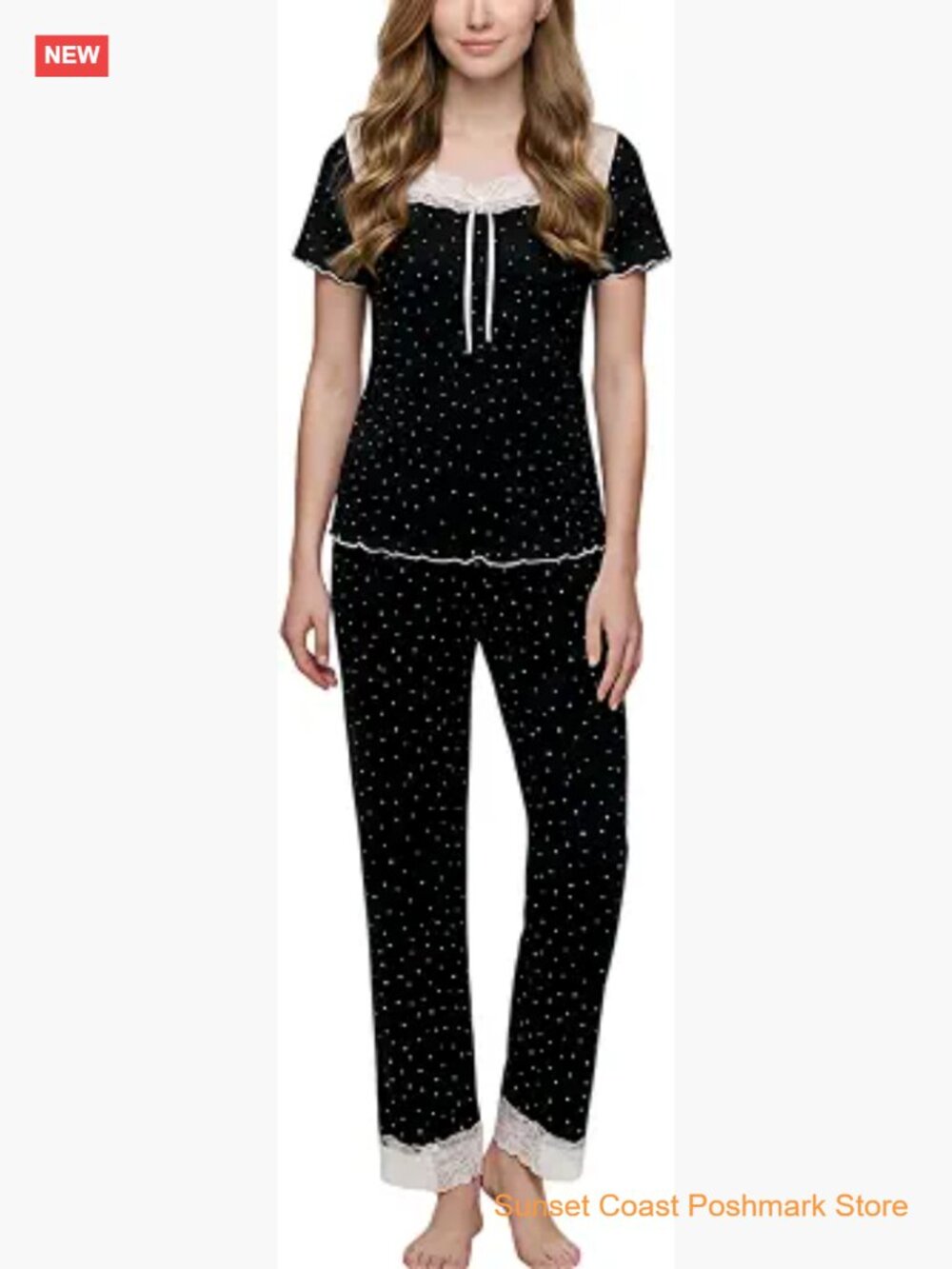 Women's Lace Pajama Set Super-Soft Lounge Sleepwear Y2K Sets